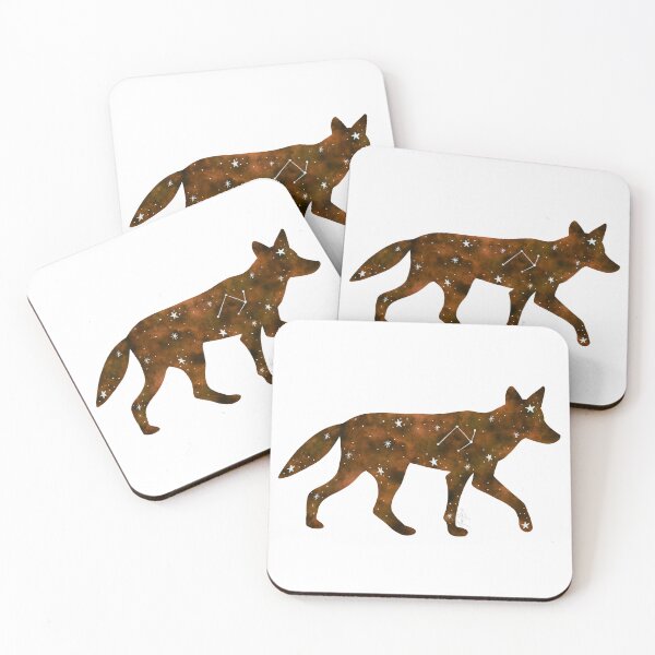 Item preview, Constellation coyote watercolor designed and sold by Ana Gorozpe.