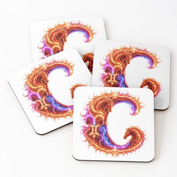 Item preview, Emberhoof Horse-Gemini Flame Letter C designed and sold by BlissBlvdShop.