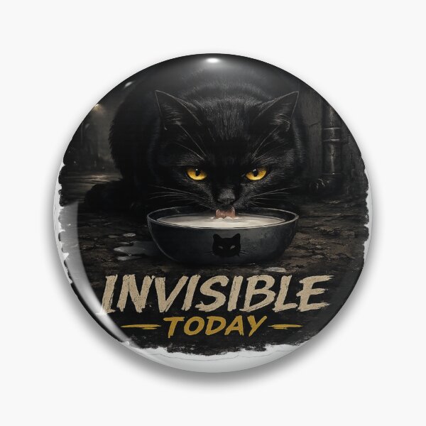 Item preview, Invisible Today | Black Cat Dark Aesthetic Sticker designed and sold by Genzfirevibes.