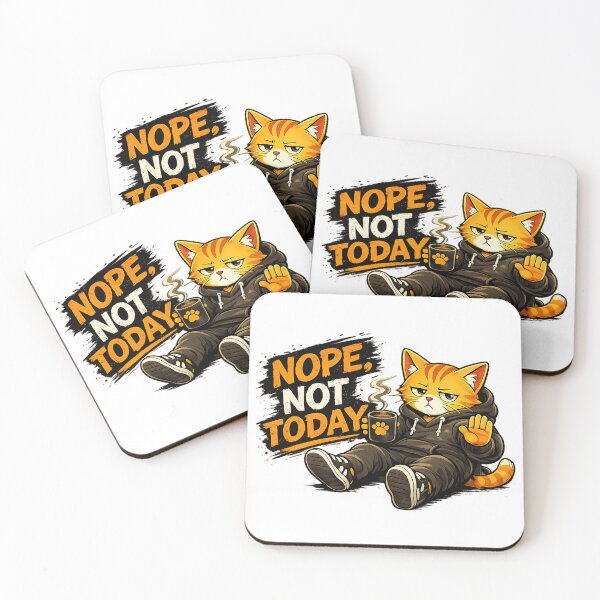 Item preview, Nope Not Today Funny Cat Shirt | Introvert Meme Graphic Tee designed and sold by Meow-Attitude.