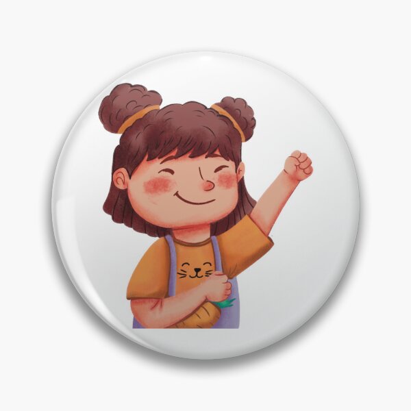 Item preview, Cute Energetic Girl Cheering Cartoon Art designed and sold by Bellayutart.
