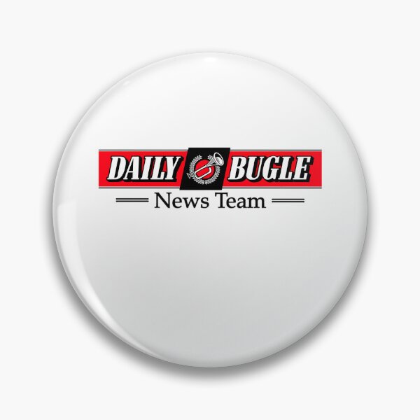 Item preview, Fictional Newspaper Red Banner Badge designed and sold by thismagnoliart.