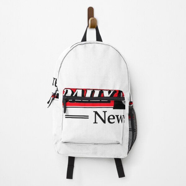 Item preview, Fictional Newspaper Red Banner Badge designed and sold by thismagnoliart.