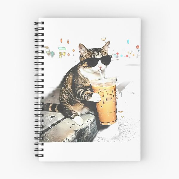 Item preview, Funny cat Drinking iced Coffee T-Shirt designed and sold by DArtfulStudio.