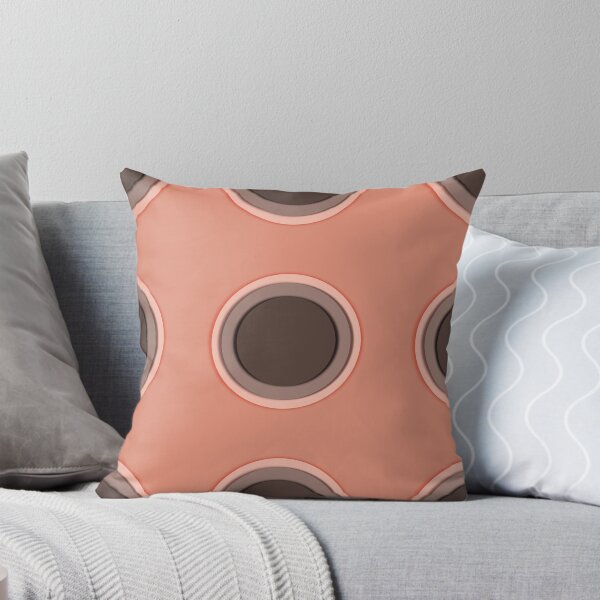 Item preview, Warm terracotta circle seamless pattern  designed and sold by RuwaDesignArt.
