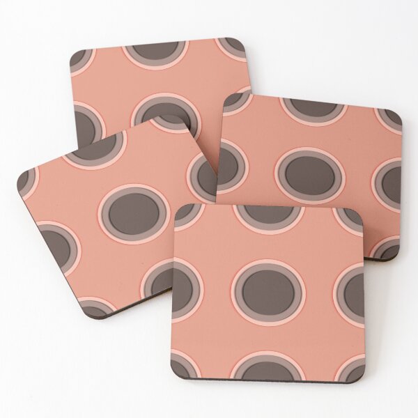 Item preview, Warm terracotta circle seamless pattern  designed and sold by RuwaDesignArt.
