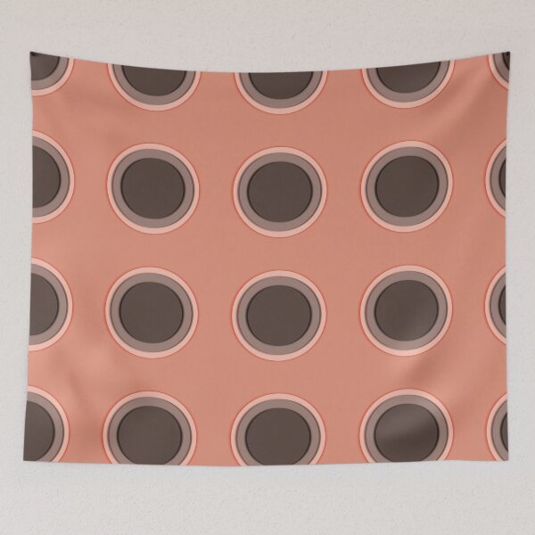 Item preview, Warm terracotta circle seamless pattern  designed and sold by RuwaDesignArt.