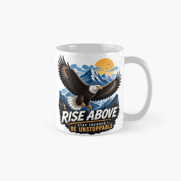 Item preview, Rise Above – Bald Eagle Motivational Die-Cut designed and sold by MR4me.