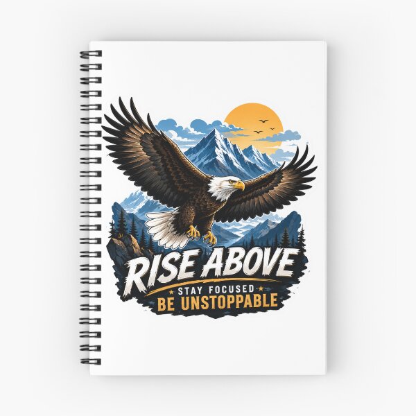 Item preview, Rise Above – Bald Eagle Motivational Die-Cut designed and sold by MR4me.