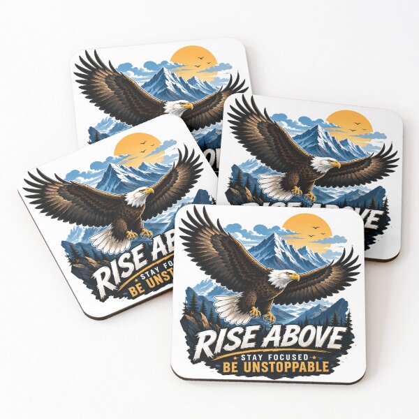 Item preview, Rise Above – Bald Eagle Motivational Die-Cut designed and sold by MR4me.