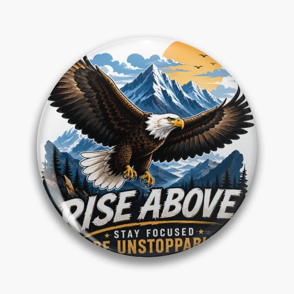 Item preview, Rise Above – Bald Eagle Motivational Die-Cut designed and sold by MR4me.