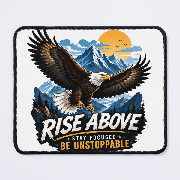 Item preview, Rise Above – Bald Eagle Motivational Die-Cut designed and sold by MR4me.