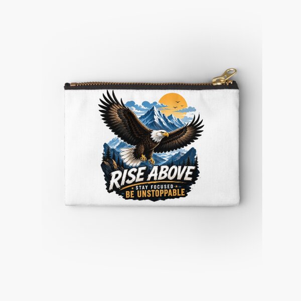 Item preview, Rise Above – Bald Eagle Motivational Die-Cut designed and sold by MR4me.