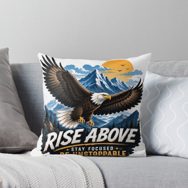 Item preview, Rise Above – Bald Eagle Motivational Die-Cut designed and sold by MR4me.