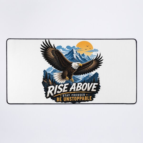 Item preview, Rise Above – Bald Eagle Motivational Die-Cut designed and sold by MR4me.