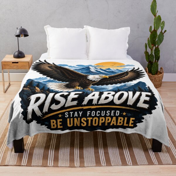 Item preview, Rise Above – Bald Eagle Motivational Die-Cut designed and sold by MR4me.