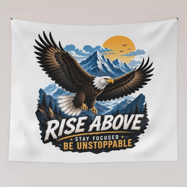 Item preview, Rise Above – Bald Eagle Motivational Die-Cut designed and sold by MR4me.