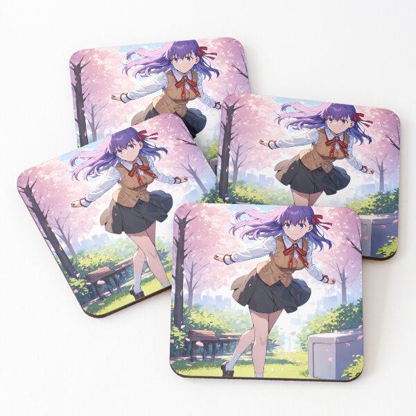 Item preview, Sakura Matou Fate Stay Night Cherry Blossom Park Running Pose designed and sold by SubtextandSass.
