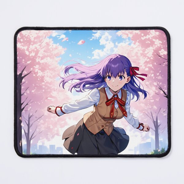 Item preview, Sakura Matou Fate Stay Night Cherry Blossom Park Running Pose designed and sold by SubtextandSass.
