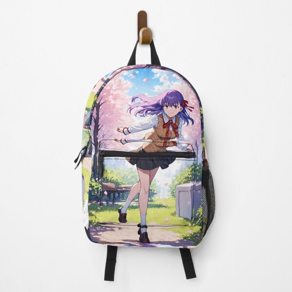 Item preview, Sakura Matou Fate Stay Night Cherry Blossom Park Running Pose designed and sold by SubtextandSass.