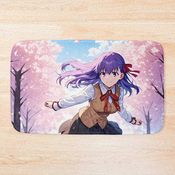 Item preview, Sakura Matou Fate Stay Night Cherry Blossom Park Running Pose designed and sold by SubtextandSass.