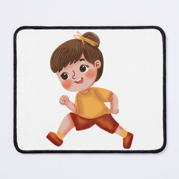 Item preview, Running Girl Active Kid Cartoon Illustration designed and sold by Bellayutart.