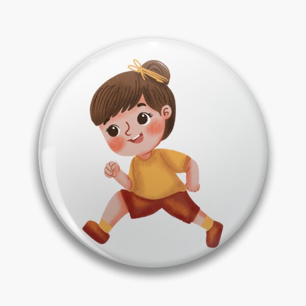 Item preview, Running Girl Active Kid Cartoon Illustration designed and sold by Bellayutart.