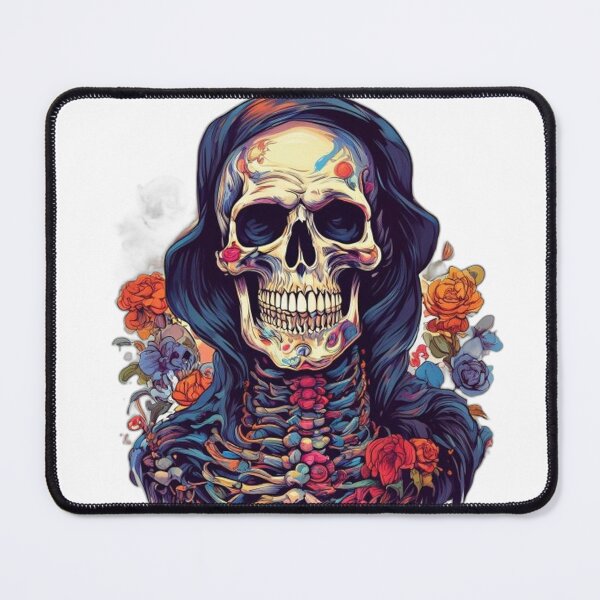 Item preview, Vibrant Vintage Skeleton Goth Art – Bold, Colorful Illustration designed and sold by Shadow-Stone.