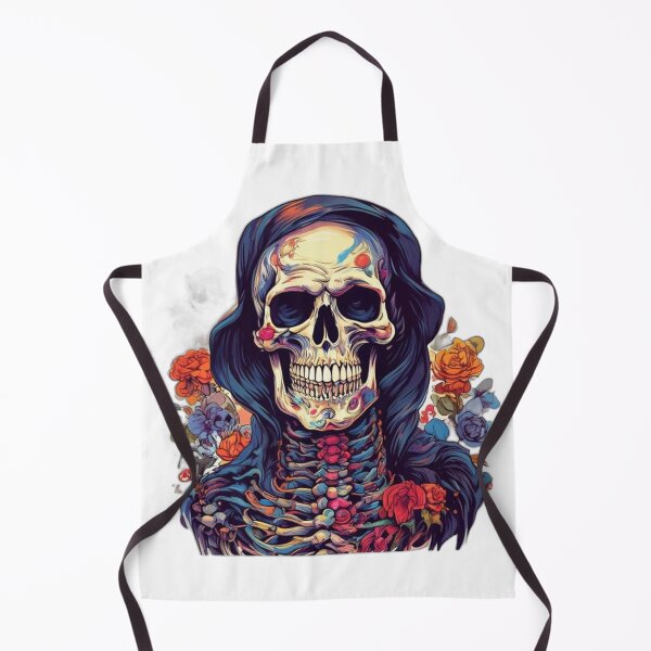 Item preview, Vibrant Vintage Skeleton Goth Art – Bold, Colorful Illustration designed and sold by Shadow-Stone.