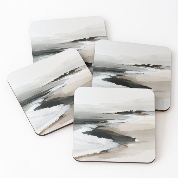Item preview, Neutral Coastal Seascape Minimal Landscape designed and sold by trajeado14.