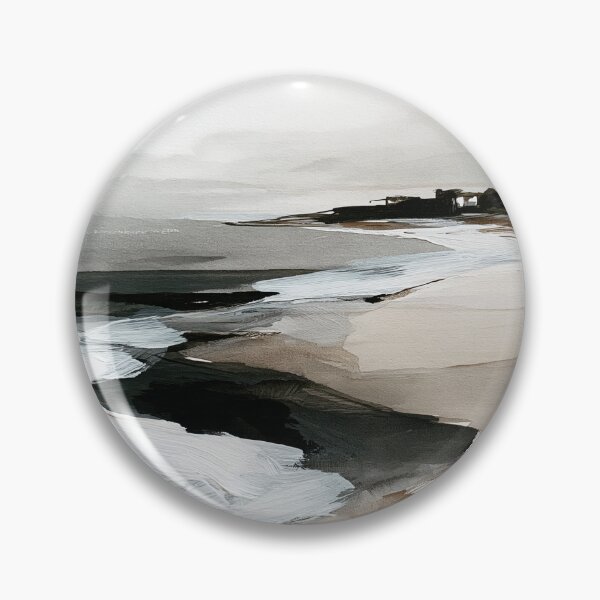 Item preview, Neutral Coastal Seascape Minimal Landscape designed and sold by trajeado14.