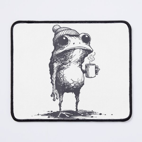 Item preview, Funny Grumpy Frog Drinking Coffee Toad Design Men Women T-Shirt designed and sold by JankoZED.