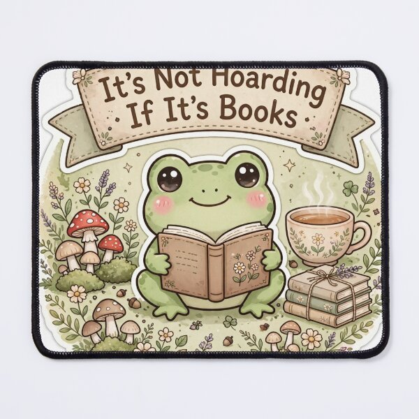 Item preview, Frog Cottagecore - Book Hoarding designed and sold by HAYA6395.