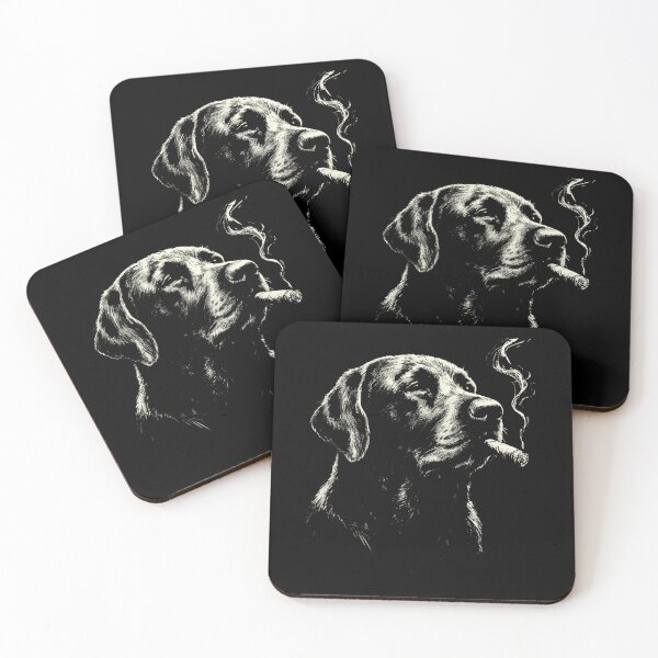 Item preview, Meme de perro vintage con Golden Retriever fumando un cigarrillo designed and sold by studio-ssaam.