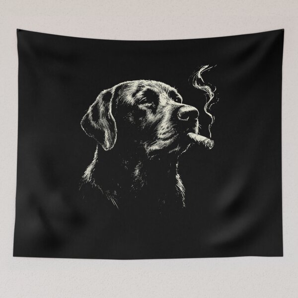 Item preview, Golden Retriever Smoking Cigarette Vintage Dog Meme designed and sold by studio-ssaam.