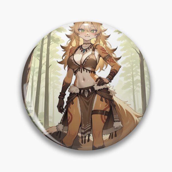 Item preview, Tribal Anime Fox Girl Warrior in Forest designed and sold by Myanimegirlshop.