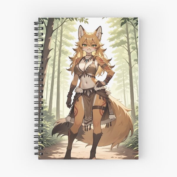 Item preview, Tribal Anime Fox Girl Warrior in Forest designed and sold by Myanimegirlshop.