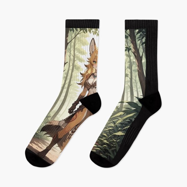 Item preview, Tribal Anime Fox Girl Warrior in Forest designed and sold by Myanimegirlshop.