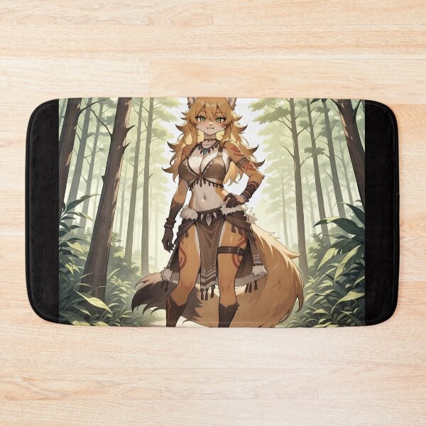Item preview, Tribal Anime Fox Girl Warrior in Forest designed and sold by Myanimegirlshop.