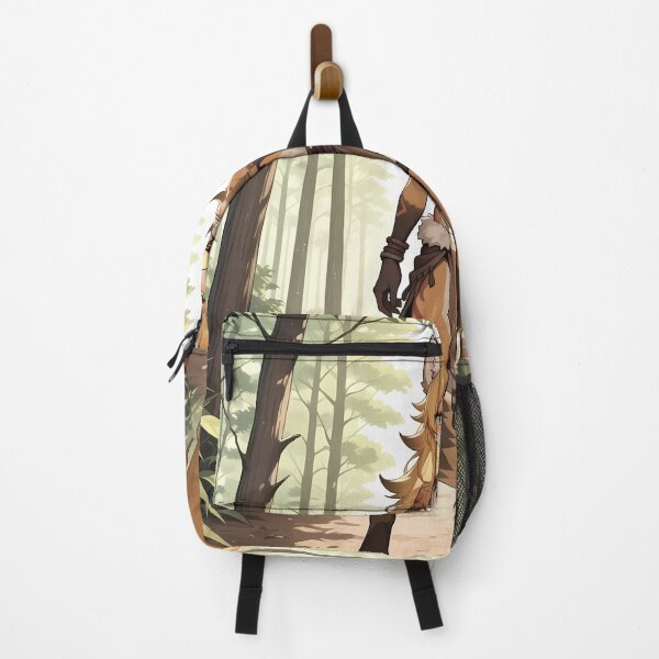 Artikelvorschau, Stammes-Anime-Fuchsmädchen-Kriegerin im Wald entworfen und verkauft von Myanimegirlshop.