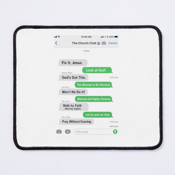 Item preview, Funny Christian Church Chat Text Messages designed and sold by WordsplusFabric.