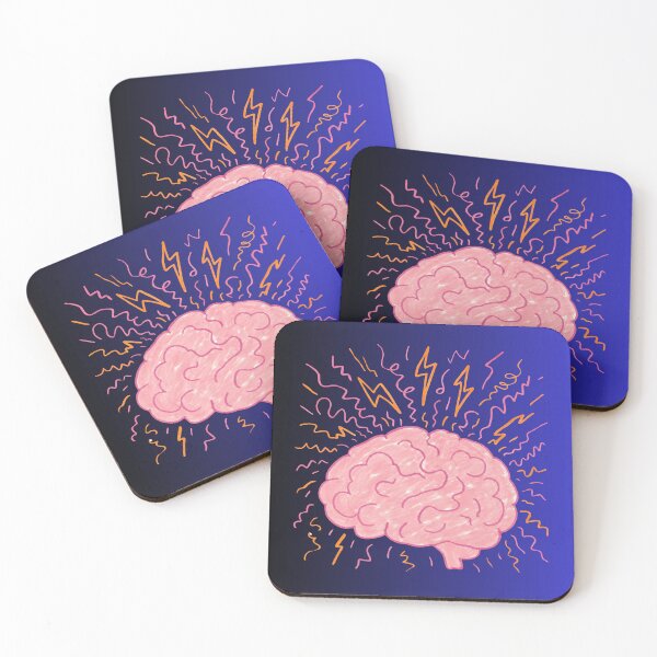 Item preview, Brainstorm Energy - Vibrant Electric Brain Illustration designed and sold by ranivibes008.