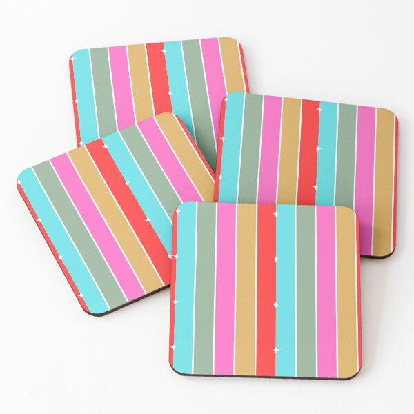 Item preview, Colorful Abstract Vertical Stripes Sticker | Modern Geometric Rainbow Pattern Vinyl Decal designed and sold by FUSION STUDIO.
