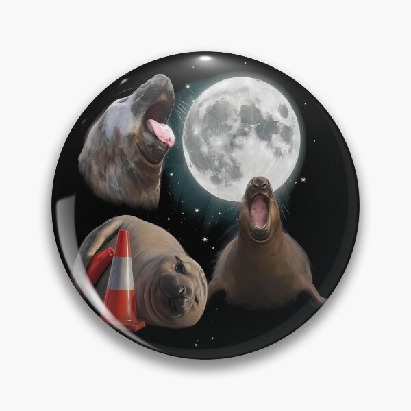 Item preview, Neil The Seal Funny Elephant Seal Meme Howling The Moon designed and sold by OMITTEROMINOUS.