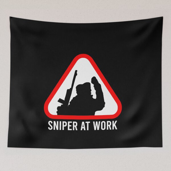 Item preview, Sniper At Work Sign designed and sold by malicaferrha.