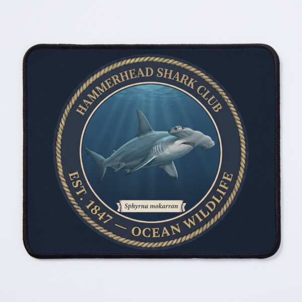 Item preview, Hammerhead Shark Club Vintage Badge Ocean Wildlife designed and sold by CalmCapy Co.