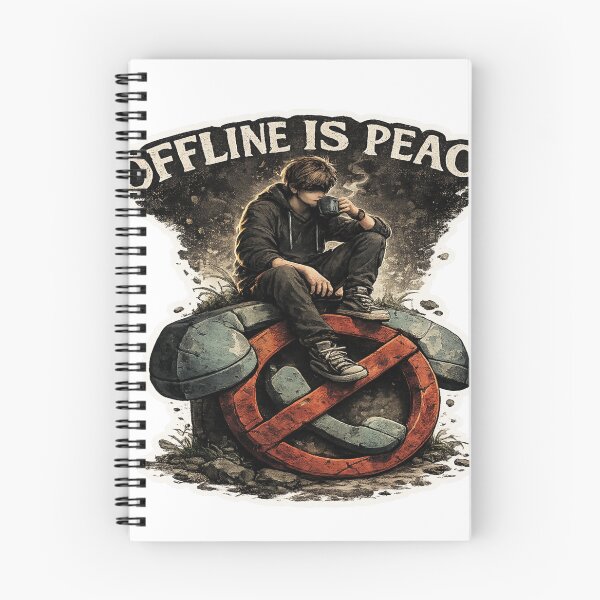 Item preview, Offline Is Peace | Digital Detox Aesthetic Sticker designed and sold by Genzfirevibes.