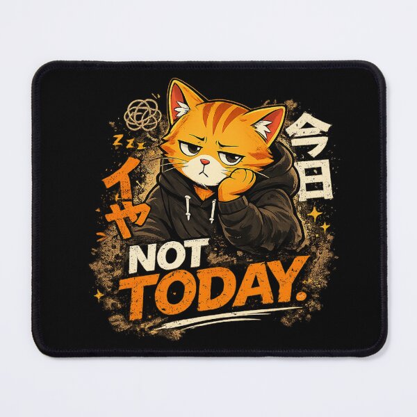 Item preview, not-today-funny-cat-meme-shirt.png designed and sold by Meow-Attitude.