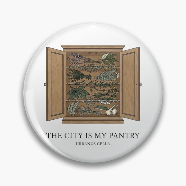 Item preview, The City Is My Pantry Botanical Herb Cabinet Illustration T-Shirt designed and sold by VintryOff.