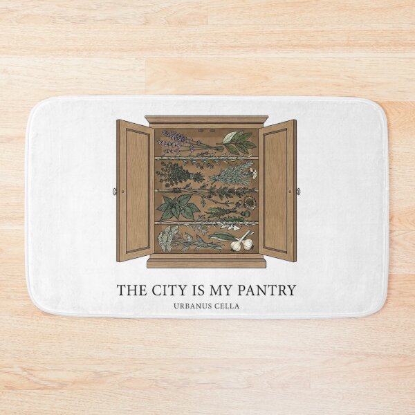 Item preview, The City Is My Pantry Botanical Herb Cabinet Illustration T-Shirt designed and sold by VintryOff.